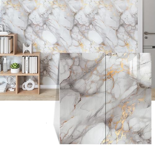 JUXDZISHW C,Wandpaneele Marmor Design, 10 Stück 60cm x 30cm Wandverkleidung Selbstklebend, PVC Fliesenaufkleber Wandfliese Aufkleber von JUXDZISHW