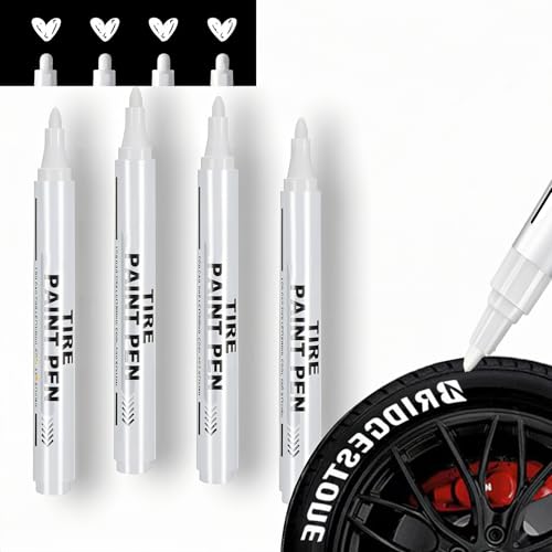 JUXINE PROFI-SET 4x Reifenmarkierungsstift Weiß | Ölbasierter Reifenstift für Auto & Motorrad | Wasserdichter Reifenmarker | Für Keramik, Holz, Leder, Kunststoff | Inkl. (4) JUXINE PROFI-SET 4x Reifenmarkierungsstift Weiß | Ölbasierter Reifenstift für Auto & Motorrad | Wasserdichter Reifenmarker | Für Keramik, Holz, Leder, Kunststoff | Inkl. (4) von JUXINE
