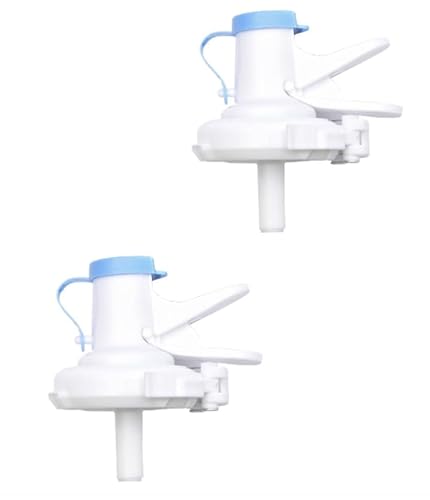 JUXYES Wasserspenderventile für 2,7 l Flasche, wiederverwendbares Wasserkrugspenderventil, Kunststoff-Zapfhahn, Wasserkrugkappe, Flaschenauslauf für 55-mm-Trinkflasche ohne Gewinde, 2 Stück von JUXYES