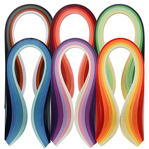 JUYA Papier Quilling Set 600-Streifen 30 Farben 39cm Länge/Streifen Papierbreite 3mm von JUYA