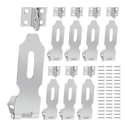 10 x robuste Edelstahl-Schrankriegel mit Schrauben für Werkzeugkasten, Schubladen, Schubladen, mit Schrauben von JUYAXIN