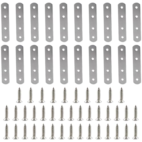 20 Stück tragbare, stabile, flache Klammern, Edelstahl-Zubehör für Holzbearbeitung und Set für den täglichen Gebrauch, Edelstahl-Klammern von JUYAXIN