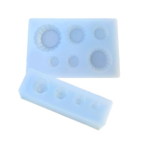 Eisformen aus lebensmittelechtem Silikon für die Schmuckherstellung, wiederverwendbares Formen-Set mit detailliertem Design, Silikonformen für Harz-Eiscreme, 2 Stück von JUYAXIN
