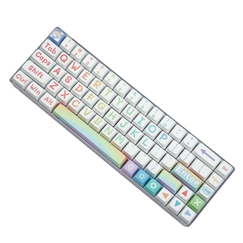 JUYAXIN 125 Keys/Set MDAs Height Rainbow Keycaps PBTs Dye Sublimation Keycaps for Mechanical Keyboards von JUYAXIN