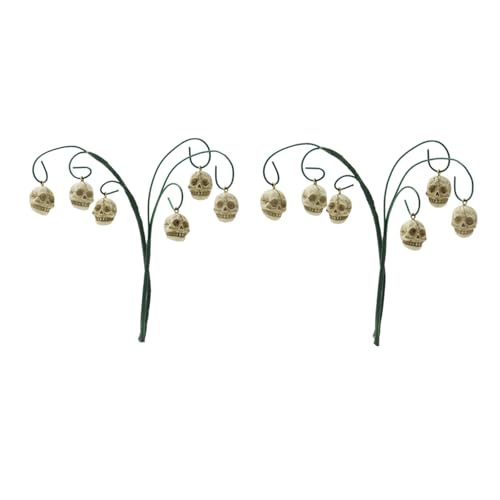 JUYAXIN Realistische Kunstharz-Schädelpfähle für unheimliche Halloween, Hof- und Gartendekorationen, Spukhaus-Zubehör, Outdoor-Halloween-Dekorationen, Skelette JUYAXIN Realistische Kunstharz-Schädelpfähle für unheimliche Halloween, Hof- und Gartendekorationen, Spukhaus-Zubehör, Outdoor-Halloween-Dekorationen, Skelette von JUYAXIN