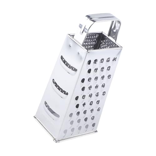 Multifunktionale 4-seitige, rostfreie Stahlreibe, ergonomischer flacher Griff, effizient, Gemüseschneider, Gemüseschneider, Schutz, rostfreie Stahlreibe von JUYAXIN
