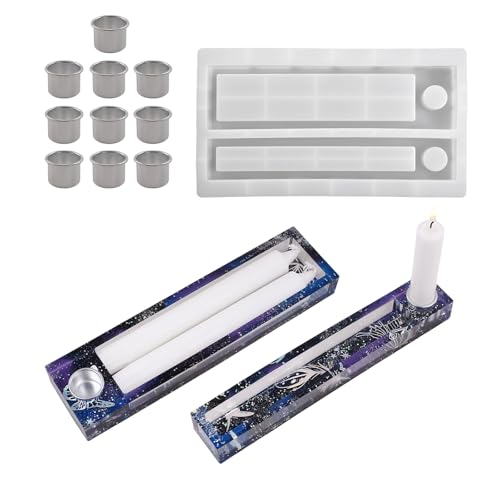 Vielseitige Silikon-Bastelform für Bastelarbeiten, Harz, Zement, Wachshalter, wiederverwendbares Design, Aluminiumrahmen, Silikonformen von JUYAXIN