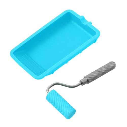 Wiederverwendbarer Silikon-Bastelroller mit Tablett für große Oberflächen, Bastelprojekte, gleichmäßige Klebstoffanwendung, Aluminiumgriff, Klebstoffapplikator für Holzprojekte Wiederverwendbarer Silikon-Bastelroller mit Tablett für große Oberflächen, Bastelprojekte, gleichmäßige Klebstoffanwendung, Aluminiumgriff, Klebstoffapplikator für Holzprojekte von JUYAXIN