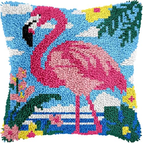 JUYIYUANFUZH KnüPfkissen Set Kissenbezug Teppich Stickerei Set Roter Flamingo 2 KnüPfset KnüPfbild FüR AnfäNger, Erwachsene, Kissen Zum SelberknüPfen 43 x 43 cm JUYIYUANFUZH KnüPfkissen Set Kissenbezug Teppich Stickerei Set Roter Flamingo 2 KnüPfset KnüPfbild FüR AnfäNger, Erwachsene, Kissen Zum SelberknüPfen 43 x 43 cm von JUYIYUANFUZH