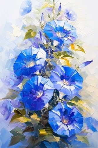 JUYIYUANFUZH Stickset Erwachsene Kreuzstich Stickpackungen Bilder 11CT Blaue Prunkwinde 2 Kreuzstich Set FüR AnfäNger Basteln Erwachsene40×50Cm von JUYIYUANFUZH