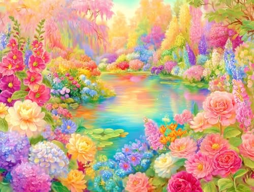 JUYIYUANFUZH Stickset Erwachsene Kreuzstich Stickpackungen Bilder 11CT Blumensprache FließEndes Licht B Kreuzstich Set FüR AnfäNger Basteln Erwachsene40×50Cm von JUYIYUANFUZH