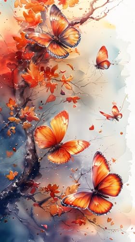 JUYIYUANFUZH Stickset Erwachsene Kreuzstich Stickpackungen Bilder 11CT Chinesischer Schmetterling liebt Blumen 4 Kreuzstich Set FüR AnfäNger Basteln Erwachsene40×50Cm von JUYIYUANFUZH