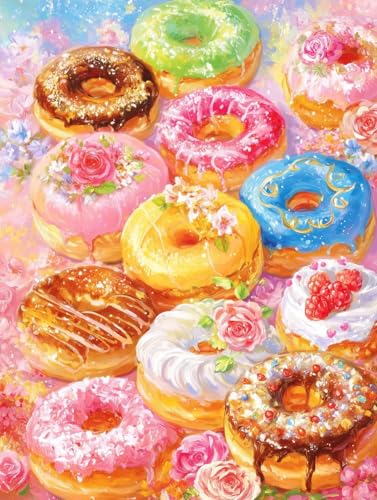 JUYIYUANFUZH Stickset Erwachsene Kreuzstich Stickpackungen Bilder 11CT Donut A Kreuzstich Set FüR AnfäNger Basteln Erwachsene40×50Cm von JUYIYUANFUZH