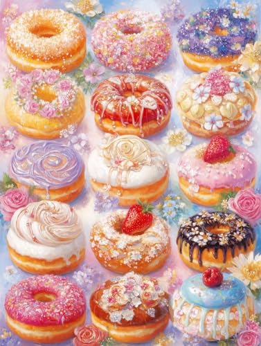 JUYIYUANFUZH Stickset Erwachsene Kreuzstich Stickpackungen Bilder 11CT Donut D Kreuzstich Set FüR AnfäNger Basteln Erwachsene40×50Cm von JUYIYUANFUZH