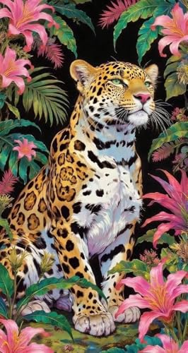 JUYIYUANFUZH Stickset Erwachsene Kreuzstich Stickpackungen Bilder 11CT Leopard In Den Blumen Kreuzstich Set FüR AnfäNger Basteln Erwachsene40×50Cm JUYIYUANFUZH Stickset Erwachsene Kreuzstich Stickpackungen Bilder 11CT Leopard In Den Blumen Kreuzstich Set FüR AnfäNger Basteln Erwachsene40×50Cm von JUYIYUANFUZH