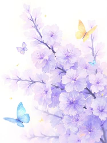 JUYIYUANFUZH Stickset Erwachsene Kreuzstich Stickpackungen Bilder 11CT Romantische Blumen 22 Kreuzstich Set FüR AnfäNger Basteln Erwachsene40×50Cm von JUYIYUANFUZH