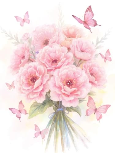JUYIYUANFUZH Stickset Erwachsene Kreuzstich Stickpackungen Bilder 11CT Romantische Blumen 27 Kreuzstich Set FüR AnfäNger Basteln Erwachsene40×50Cm von JUYIYUANFUZH