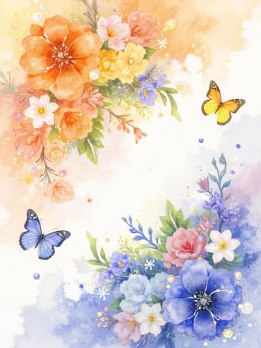 JUYIYUANFUZH Stickset Erwachsene Kreuzstich Stickpackungen Bilder 11CT Romantische Blumen 31 Kreuzstich Set FüR AnfäNger Basteln Erwachsene40×50Cm von JUYIYUANFUZH