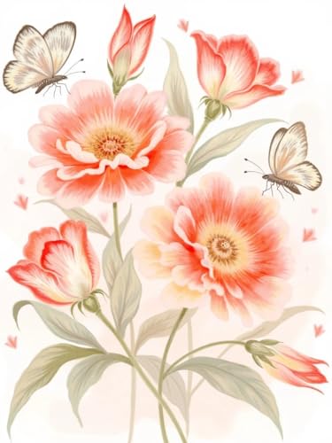 JUYIYUANFUZH Stickset Erwachsene Kreuzstich Stickpackungen Bilder 11CT Romantische Blumen 36 Kreuzstich Set FüR AnfäNger Basteln Erwachsene40×50Cm von JUYIYUANFUZH