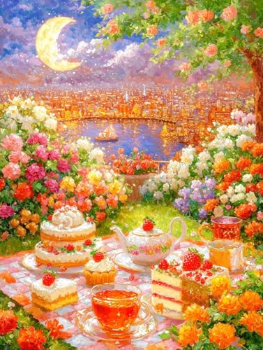JUYIYUANFUZH Stickset Erwachsene Kreuzstich Stickpackungen Bilder 11CT Romanze Unter Dem Sternenhimmel A Kreuzstich Set FüR AnfäNger Basteln Erwachsene40×50Cm von JUYIYUANFUZH