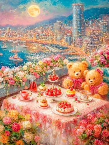 JUYIYUANFUZH Stickset Erwachsene Kreuzstich Stickpackungen Bilder 11CT Romanze Unter Dem Sternenhimmel B Kreuzstich Set FüR AnfäNger Basteln Erwachsene40×50Cm von JUYIYUANFUZH