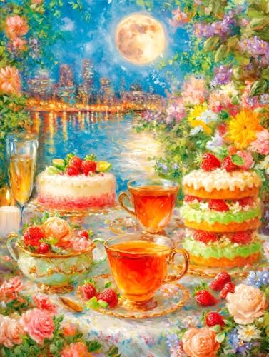 JUYIYUANFUZH Stickset Erwachsene Kreuzstich Stickpackungen Bilder 11CT Romanze Unter Dem Sternenhimmel C Kreuzstich Set FüR AnfäNger Basteln Erwachsene40×50Cm von JUYIYUANFUZH