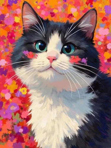 JUYIYUANFUZH Stickset Erwachsene Kreuzstich Stickpackungen Bilder 11CT SüßE Katze A Kreuzstich Set FüR AnfäNger Basteln Erwachsene40×50Cm von JUYIYUANFUZH