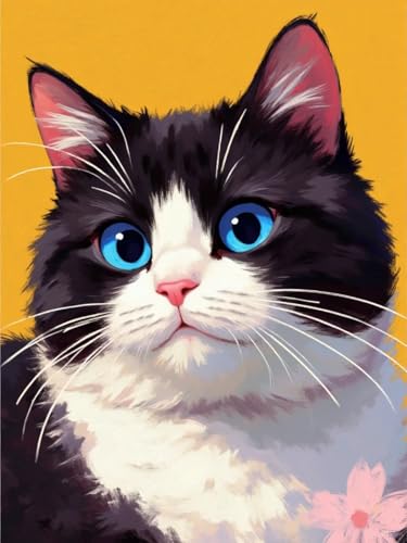 JUYIYUANFUZH Stickset Erwachsene Kreuzstich Stickpackungen Bilder 11CT SüßE Katze C Kreuzstich Set FüR AnfäNger Basteln Erwachsene40×50Cm von JUYIYUANFUZH