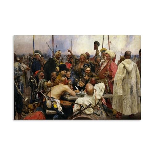JUYOZ Ilya Repin Painter Works《The Reply of The Zaporozhian Cossacks to Sultan Mehmed IV》Poster Artworks Canvas Room Aesthetic Wall Art Prints Home Modern Decor 40x60cm JUYOZ Ilya Repin Painter Works《The Reply of The Zaporozhian Cossacks to Sultan Mehmed IV》Poster Artworks Canvas Room Aesthetic Wall Art Prints Home Modern Decor 40x60cm von JUYOZ