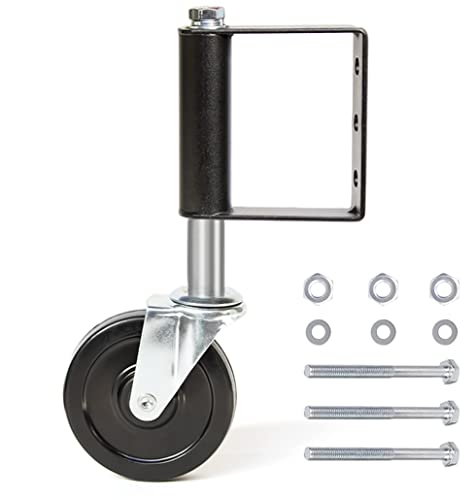 Federbelastete Torrollen, Gefederte Laufrolle Lenkrollen für Schiebetore - 10cm, Tragfähigkeit 100Kg von JUZAI