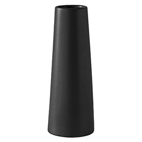 Vase Schwarz 21.5 cm Hoch, Blumenvasen Modern aus Keramik für Tischdeko Innenbereich, Deko Vasen für Pampasgras, Vasen4 von JUZAI