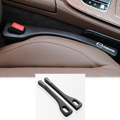 JUZELY 2 Stück Autositz Lückenfüller für Mazda Skyactive 2 3 5 6 8 cx3 cx4 cx5 cx7 cx8 cx9 cx30 mx5 rx8, Sitzlückenfüller aus Ledernarbung, Autositz-Spaltfüller Autositz Gap Stopper Auto Lückenkissen von JUZELY
