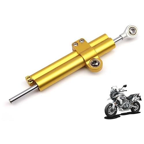 JUZELY Lenkungsdämpfer Motorrad Stabilisator für BMW S1000XR s 1000 xr s1000 xr s 1000xr, Motorrad Einstellbare Stabilisatoren Lenkungsdämpfer aus Aluminium Motorradzubehör Stoßdämpfer,Gold-B von JUZELY