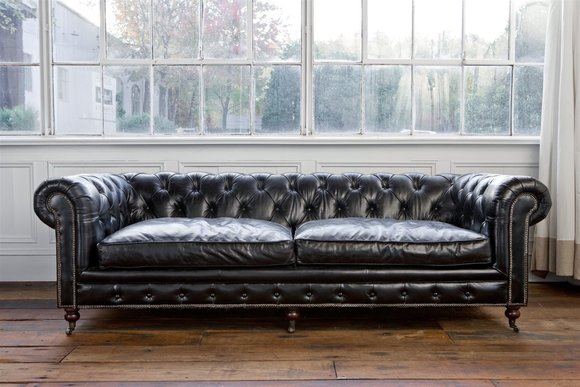 Chesterfield Couch Polster Sofas Klassische Leder Textil Sofa 4 Sitzer Chesterfield Couch Polster Sofas Klassische Leder Textil Sofa 4 Sitzer von JV Model
