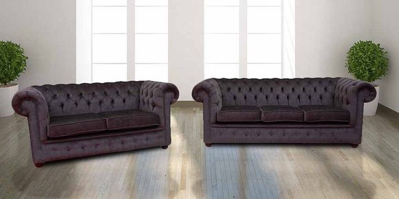 Chesterfield Couch Polster Sofas Sofa Couchen Leder Sofagarnitur von JV Model