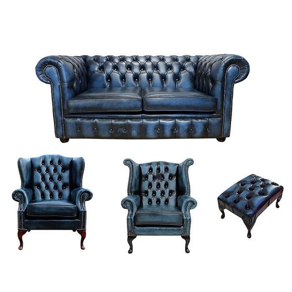 Chesterfield Design Luxus Polster Sofa Couch Sitz Garnitur Leder Textil Chesterfield Design Luxus Polster Sofa Couch Sitz Garnitur Leder Textil von JV Model