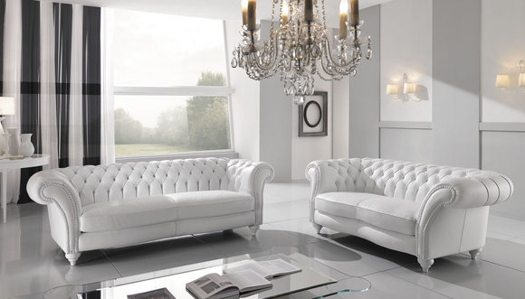 Chesterfield Edle Designer Polster Couch Luxus Sofagarnitur Sitz Sofas von JV Model