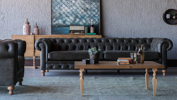 XXL Big Sofa Couch Chesterfield 245cm Polster Sofas 4 Sitzer Leder Textil XXL Big Sofa Couch Chesterfield 245cm Polster Sofas 4 Sitzer Leder Textil von JV Model