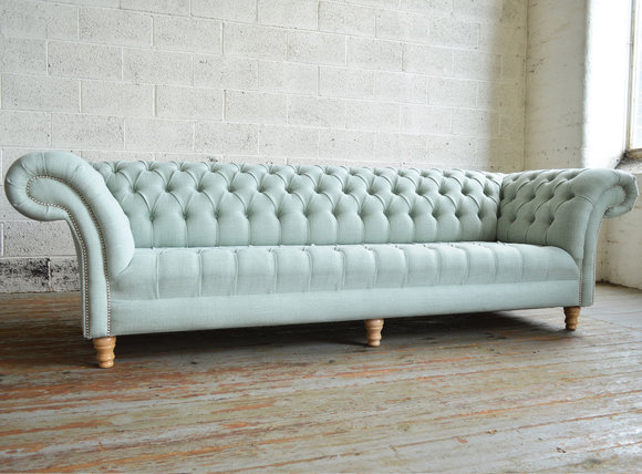 XXL Big Sofa Couch Chesterfield 245cm Polster Sofas 4 Sitzer Leder von JV Model