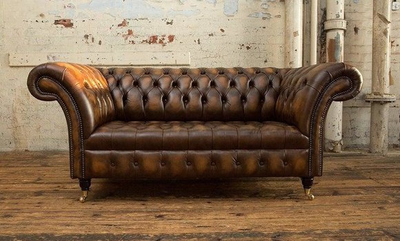 2 Sitzer Couch Chesterfield Leder Textil Polster Sofa Couchen Sofas von JV Möbel