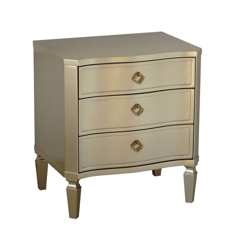 2x Beistell Schlaf Zimmer Metall Glanz Tische Konsolen Design Nacht Tisch Sofort von JV Möbel