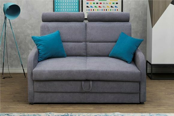 3 Sitz Sofa Couch Sofas Textil Polster Stoff Garnitur Bettfunktion Schlafsofa von JV Möbel