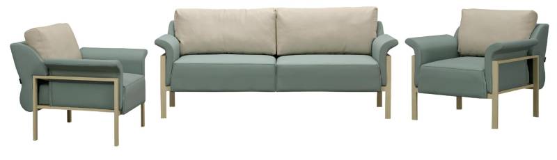 3tlg Sofa Sessel Dreisitzer Möbel Wohnzimmer Leder Polster Couchen Modern Neu von JV Möbel