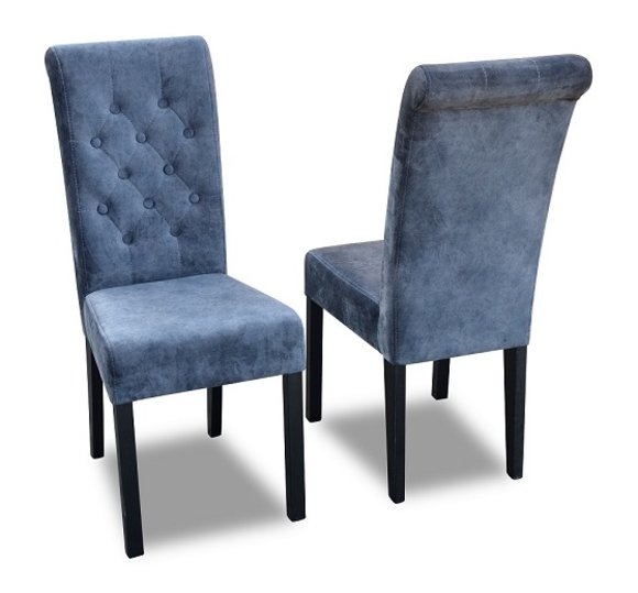 4x Chesterfield Stuhl Set Sitz Polster Garnitur Esszimmer Stühle Lehn Leder K11G von JV Möbel