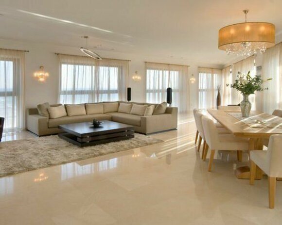 60x60 6m² Luxus Marmor Boden Naturstein Boden Belag Wand Fliesen Crema Fliese von JV Möbel