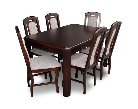 6x Stühle + Tisch Esszimmergarnitur XXL Set Stuhl Garnituren Holz Tisch von JV Moebel