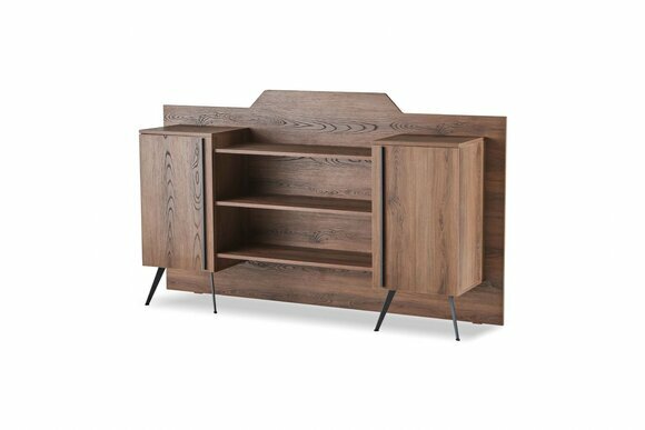 Aktenschrank Sideboard Regale Stauraum Braun Einfarbig Modern Design von JV Moebel