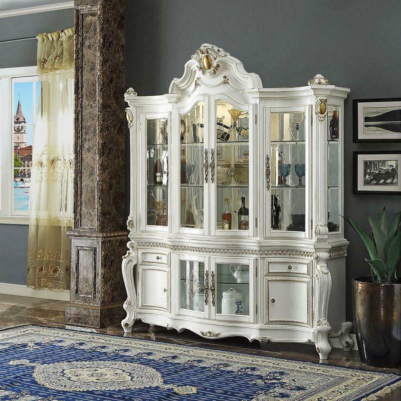 Anrichte Luxus Schaufenster Vitrine Glas Schrank Antik Stil Möbel Barock von JV Möbel