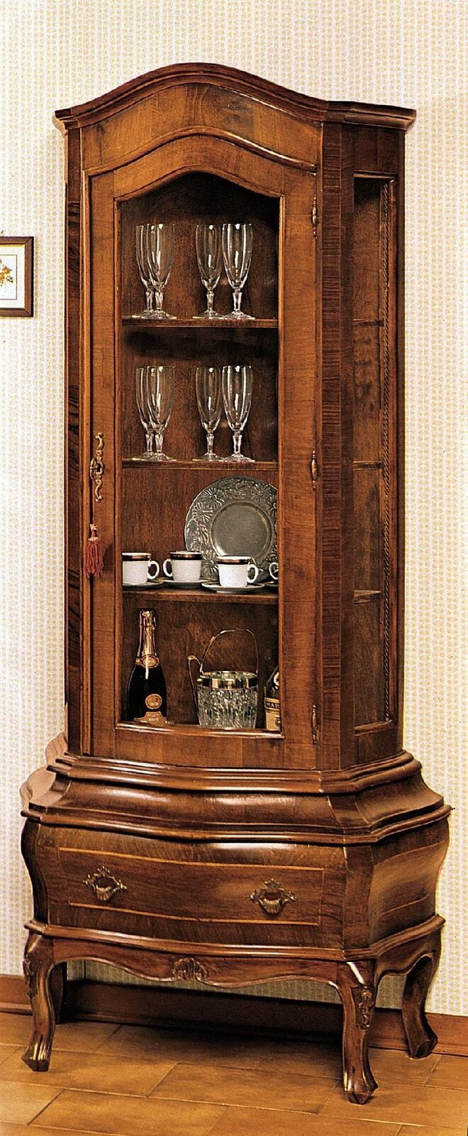 Anrichte Massivholz Sideboard Wohnzimmer Anrichte Vaccari cav giovanni Glastüren von JV Möbel