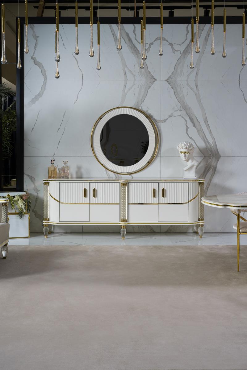 Anrichte Schrank Hochglanz Möbel Holz Luxus Kommode Sideboard Mit Spiegel Luxus von JV Möbel